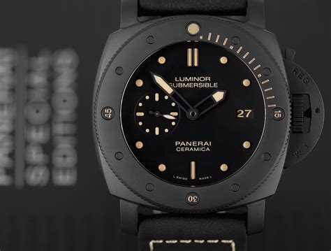 panerai submersible ceramica replica|genuine panerai watch case.